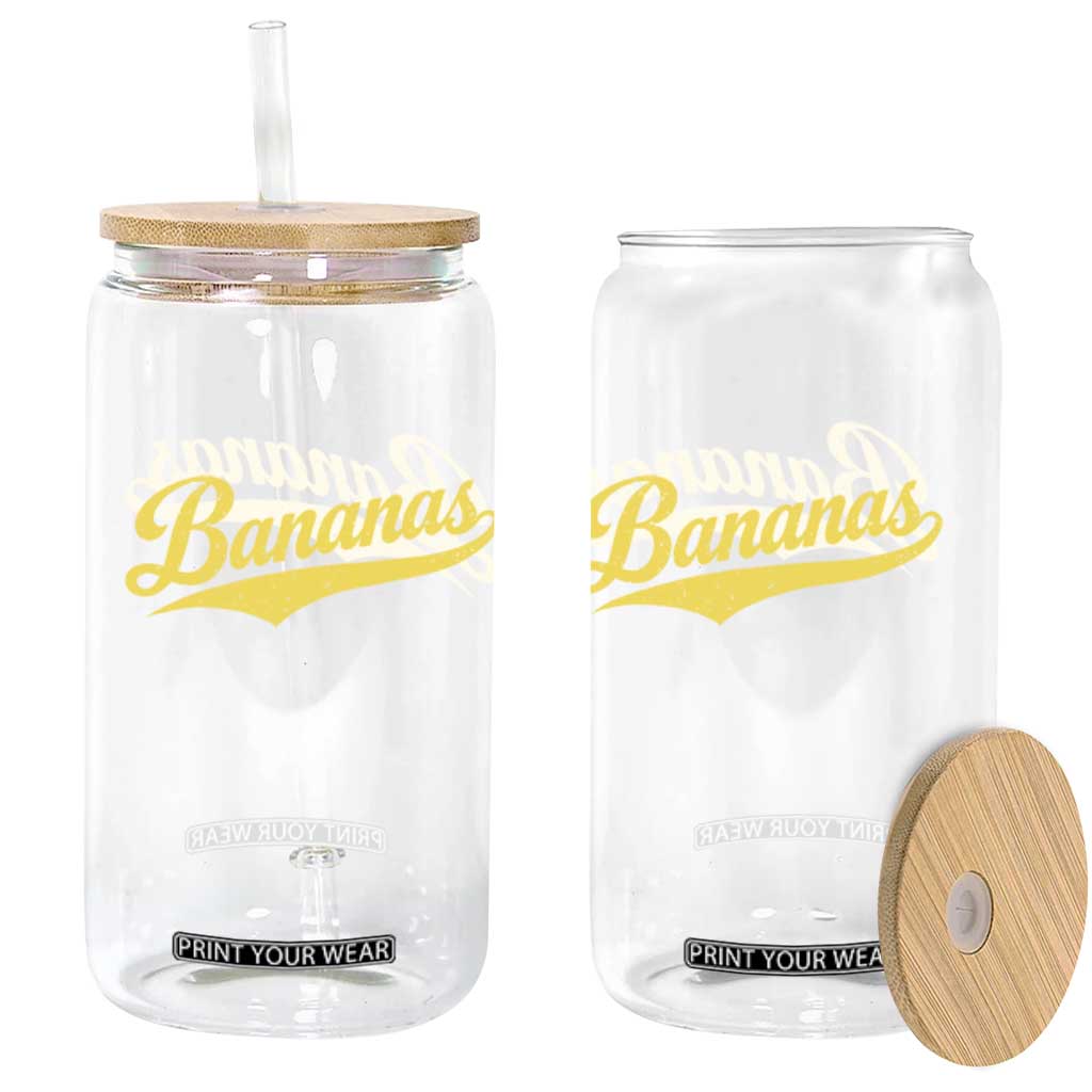 Bananas Retro Throwback Baseball Sport Lover Glass Can TS11 Print Your Wear