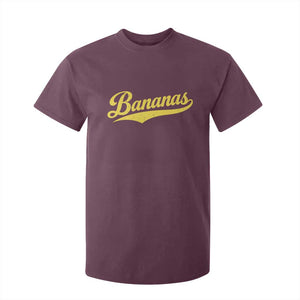 Bananas Retro Throwback Baseball Sport Lover T Shirt For Kid TS11 Maroon Print Your Wear