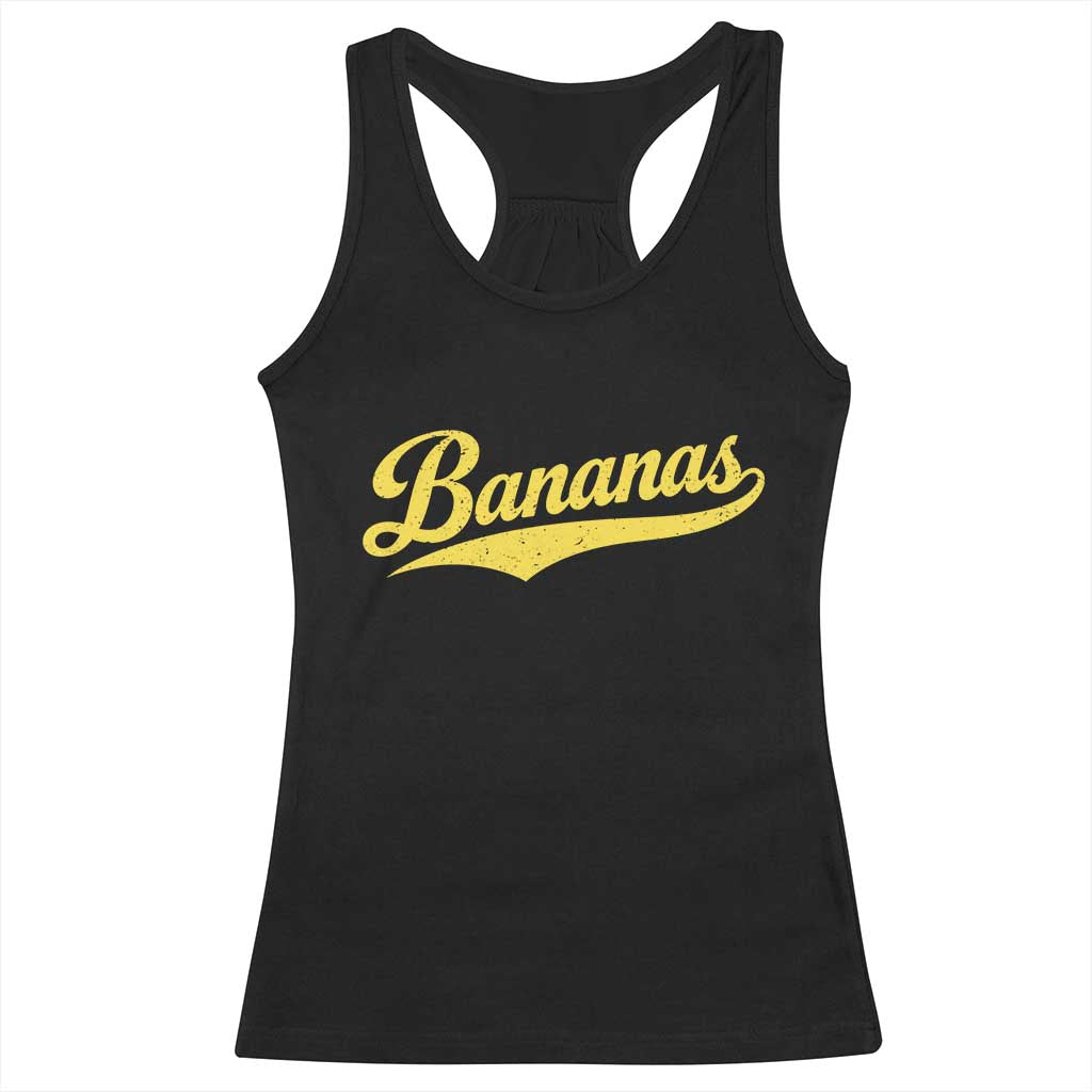 Bananas Retro Throwback Baseball Sport Lover Racerback Tank Top TS11 Black Print Your Wear
