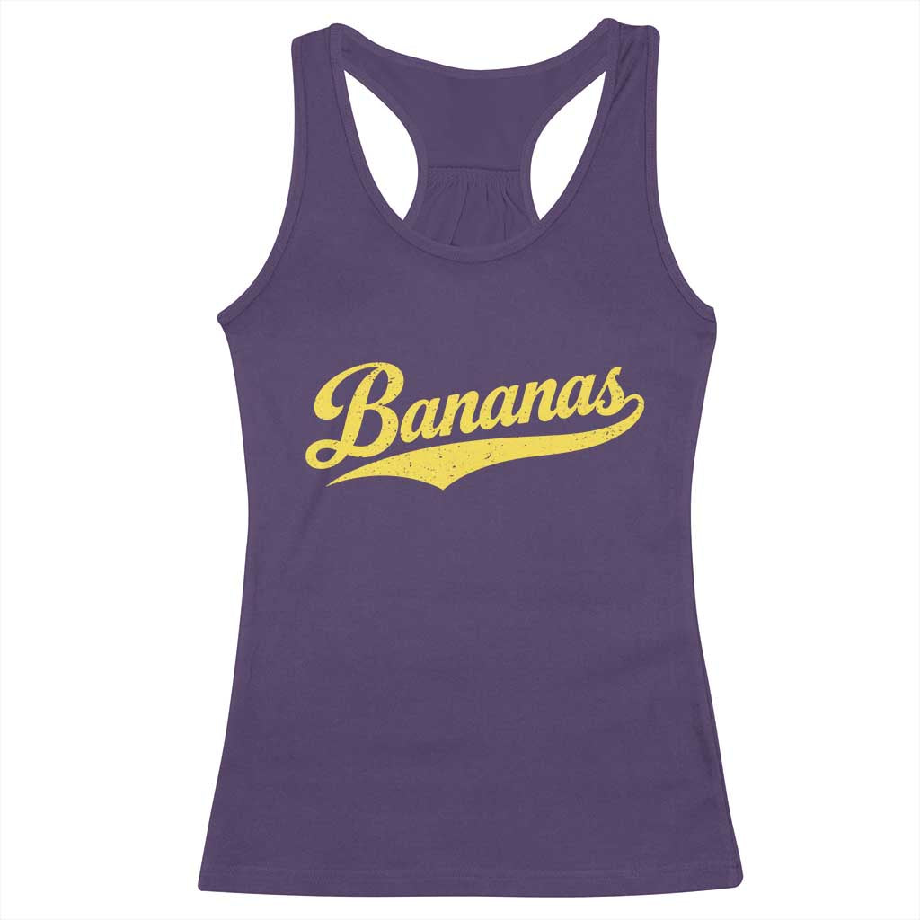 Bananas Retro Throwback Baseball Sport Lover Racerback Tank Top TS11 Purple Print Your Wear