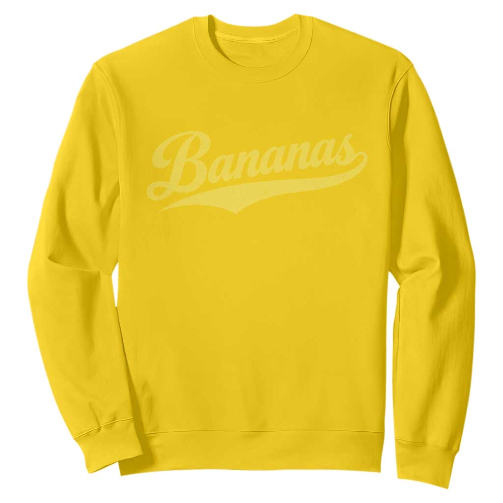 Bananas Retro Throwback Baseball Sport Lover Sweatshirt TS11 Daisy Print Your Wear
