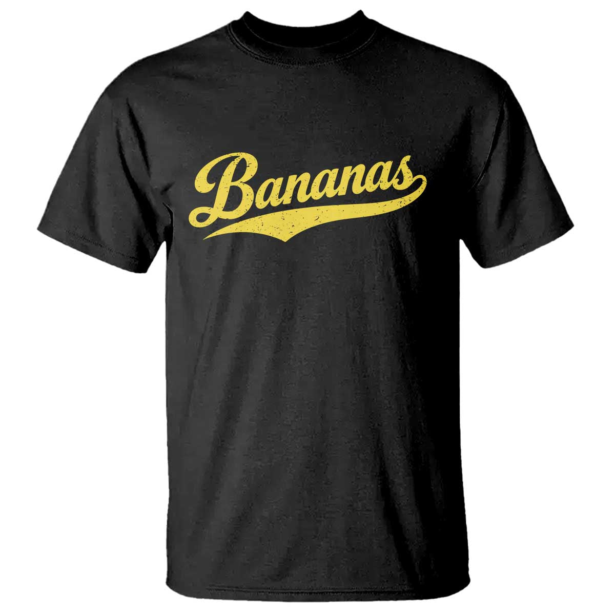 Bananas Retro Throwback Baseball Sport Lover T Shirt TS11 Black Print Your Wear