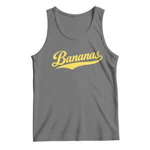 Bananas Retro Throwback Baseball Sport Lover Tank Top TS11 Black Heather Print Your Wear
