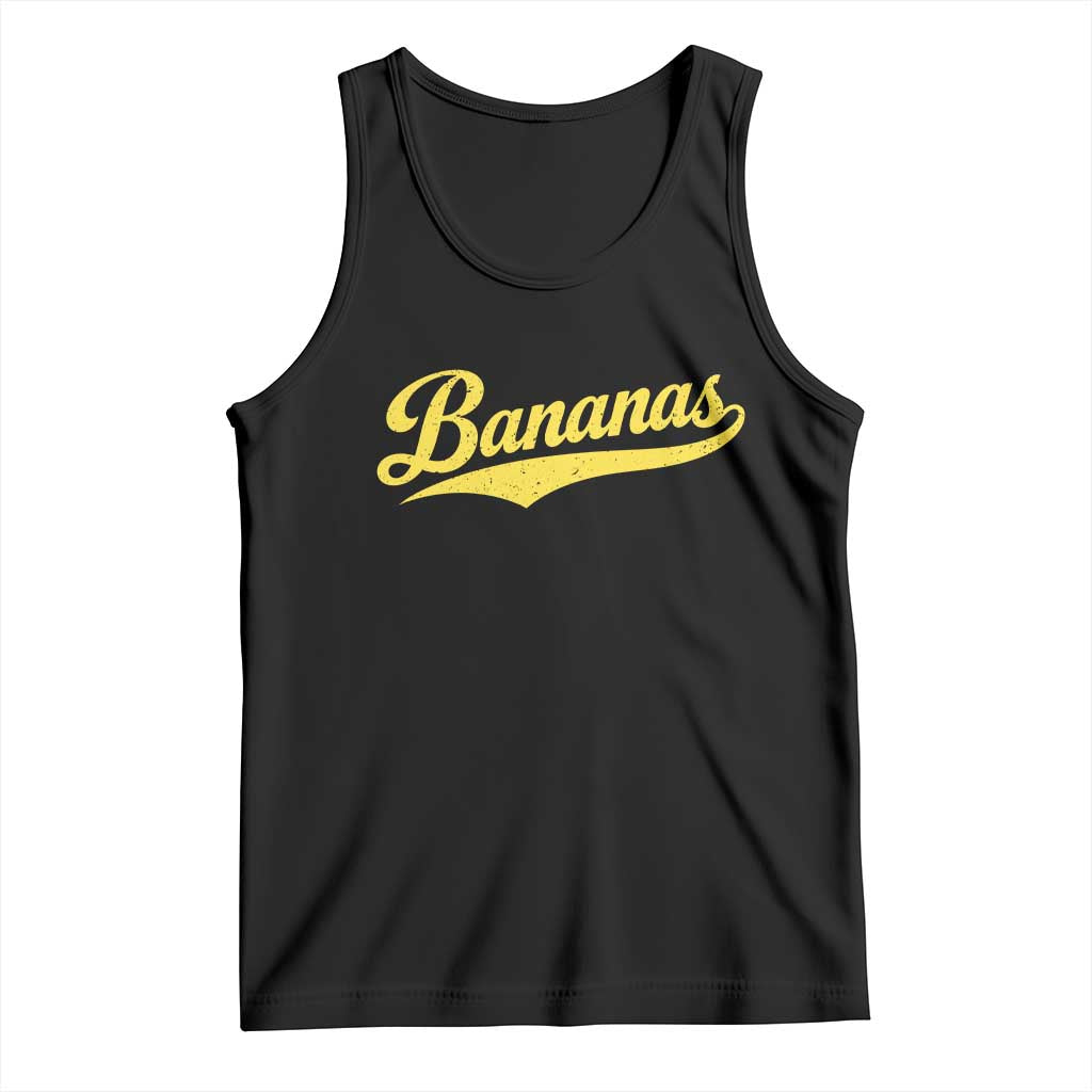 Bananas Retro Throwback Baseball Sport Lover Tank Top TS11 Black Print Your Wear