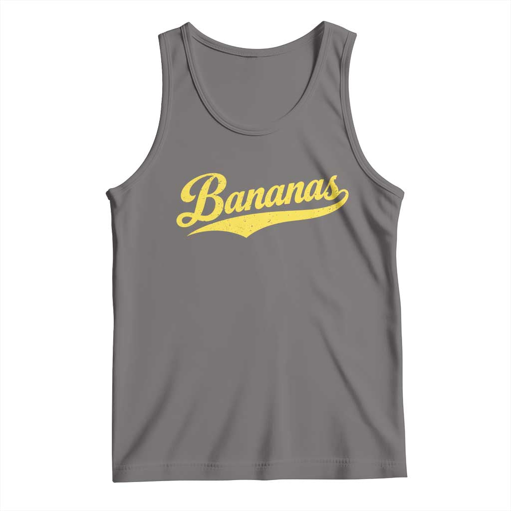 Bananas Retro Throwback Baseball Sport Lover Tank Top TS11 Deep Heather Print Your Wear