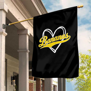 Bananas Vintage Heart Baseball Fan Game Day Garden Flag TS11 Print Your Wear
