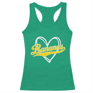 Bananas Vintage Heart Baseball Fan Game Day Racerback Tank Top TS11 Irish Green Print Your Wear