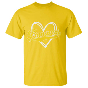 Bananas Vintage Heart Baseball Fan Game Day T Shirt TS11 Daisy Print Your Wear
