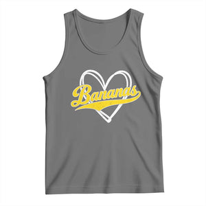 Bananas Vintage Heart Baseball Fan Game Day Tank Top TS11 Black Heather Print Your Wear