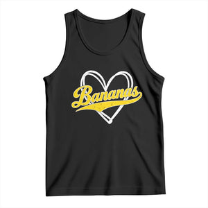 Bananas Vintage Heart Baseball Fan Game Day Tank Top TS11 Black Print Your Wear