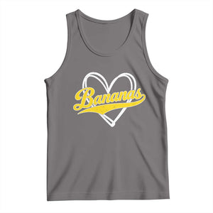 Bananas Vintage Heart Baseball Fan Game Day Tank Top TS11 Deep Heather Print Your Wear
