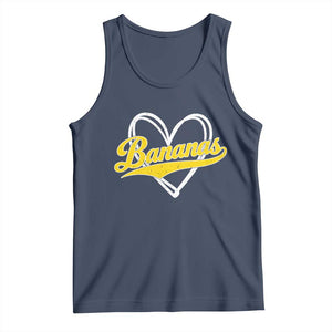 Bananas Vintage Heart Baseball Fan Game Day Tank Top TS11 Navy Print Your Wear