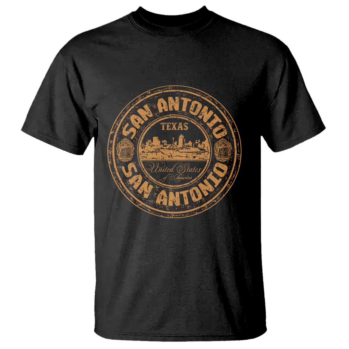 San Antonio Texas TX Vintage Souvenir Texan Pride T Shirt TS11 Black Print Your Wear