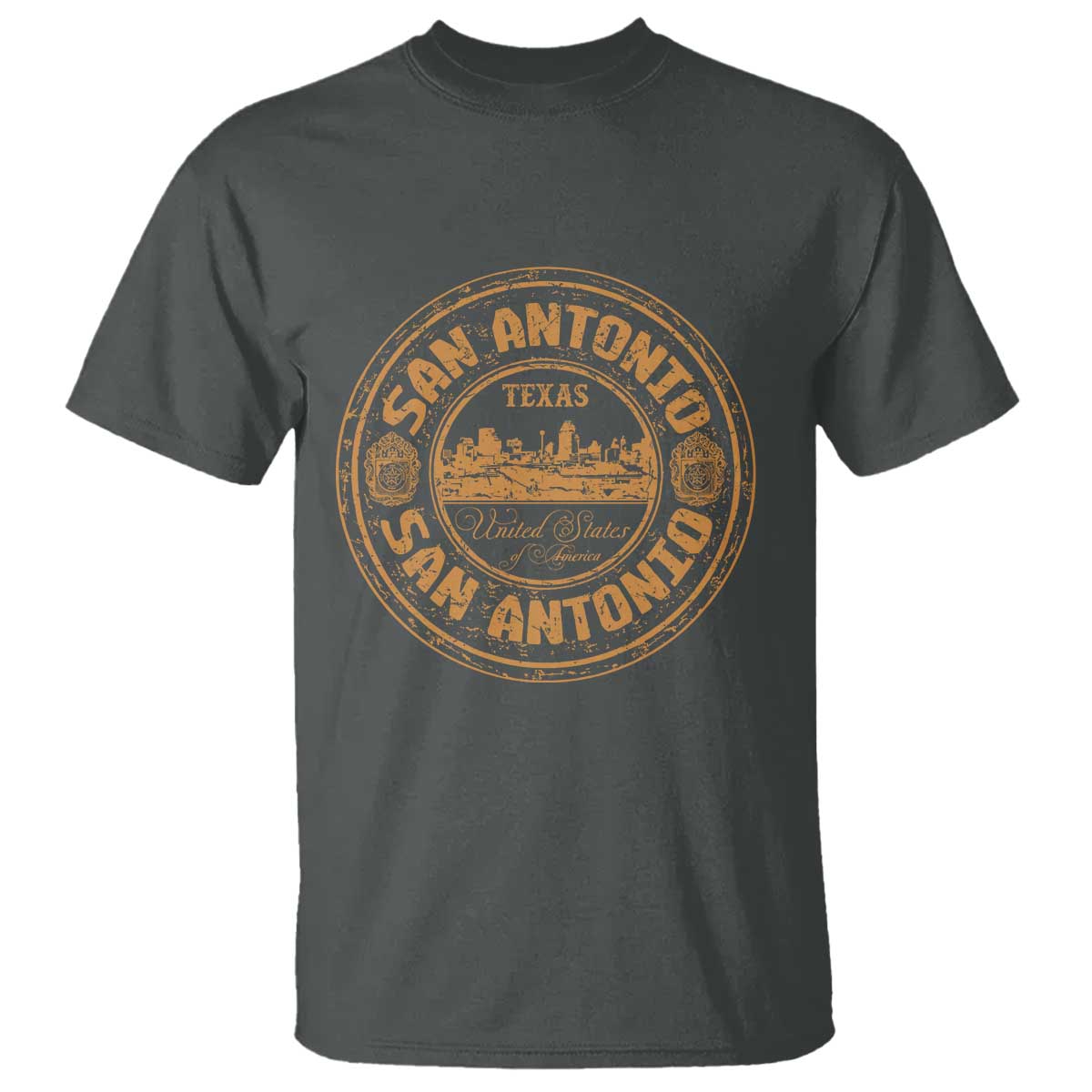 San Antonio Texas TX Vintage Souvenir Texan Pride T Shirt TS11 Dark Heather Print Your Wear