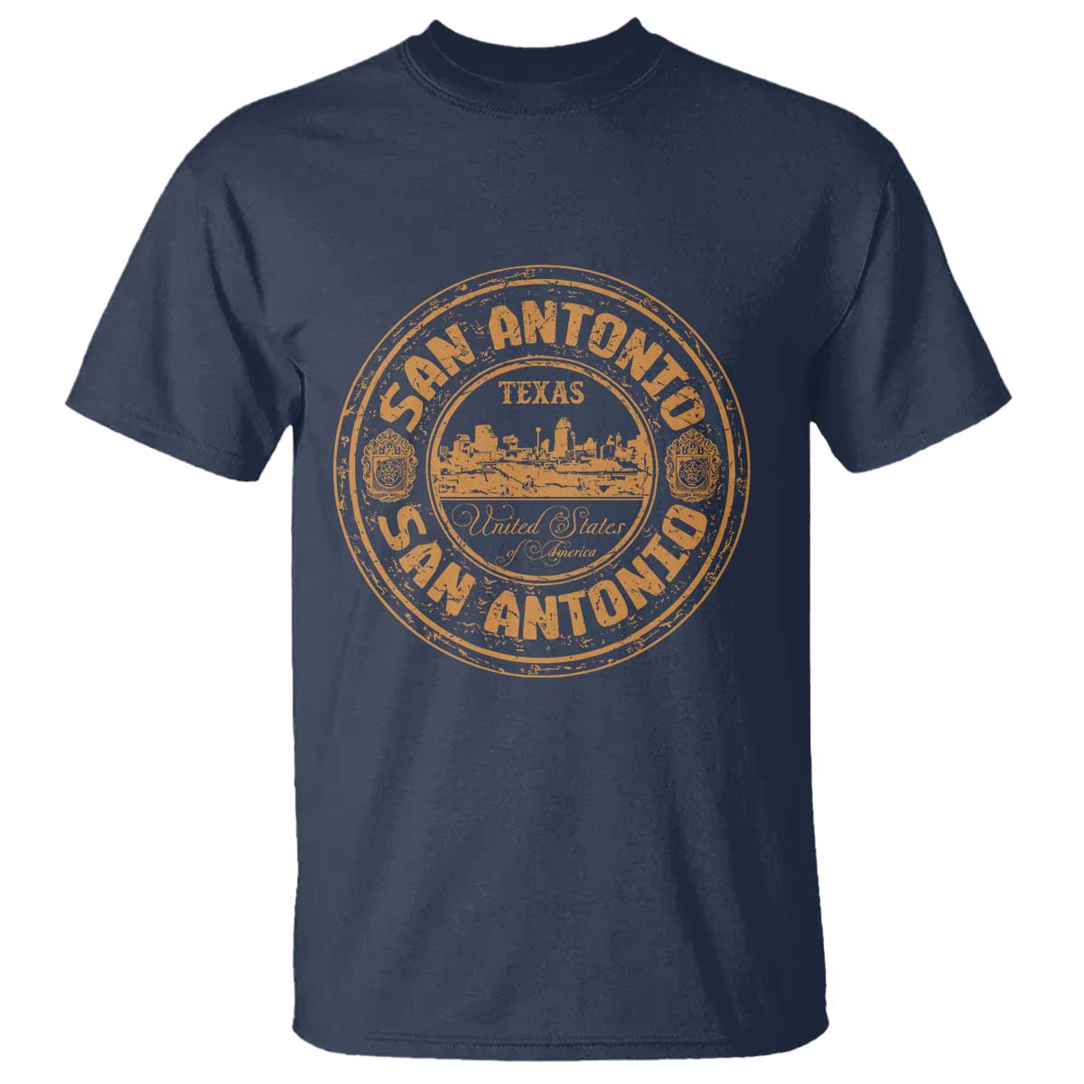 San Antonio Texas TX Vintage Souvenir Texan Pride T Shirt TS11 Navy Print Your Wear