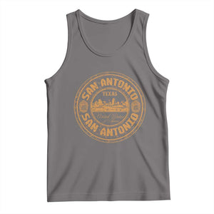 San Antonio Texas TX Vintage Souvenir Texan Pride Tank Top TS11 Deep Heather Print Your Wear
