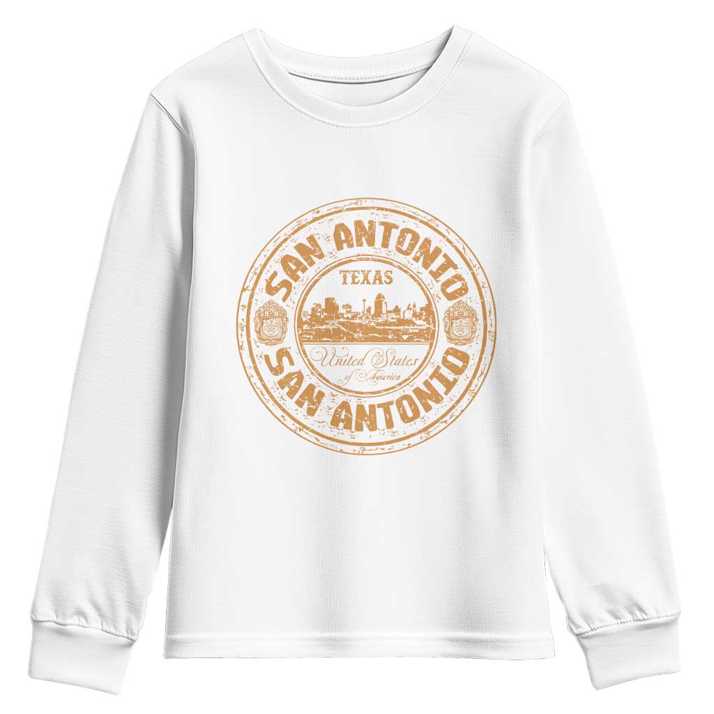 San Antonio Texas TX Vintage Souvenir Texan Pride Youth Sweatshirt TS11 White Print Your Wear
