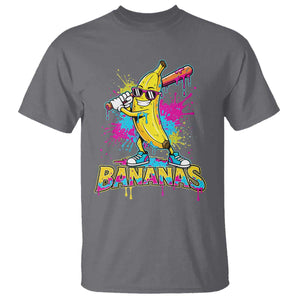 Funny Bananas Baseball Drip Ice Cream Sports Splatter T Shirt TS11 Charcoal Print Your Wear