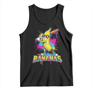 Funny Bananas Baseball Drip Ice Cream Sports Splatter Tank Top TS11 Black Print Your Wear