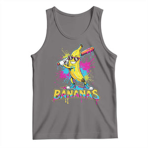 Funny Bananas Baseball Drip Ice Cream Sports Splatter Tank Top TS11 Deep Heather Print Your Wear