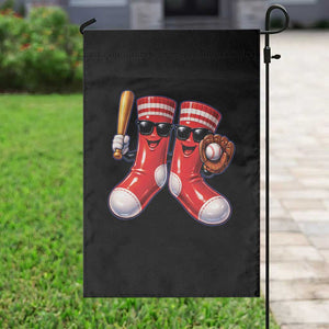 Funny Red Socks Playing Baseball Graphic Sport Game Day Garden Flag TS11 Print Your Wear