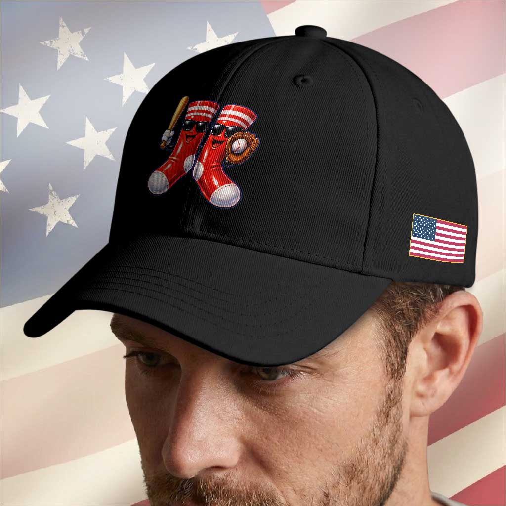 Funny Red Socks Playing Baseball Graphic Sport Game Day Baseball Cap TS11 Print Your Wear
