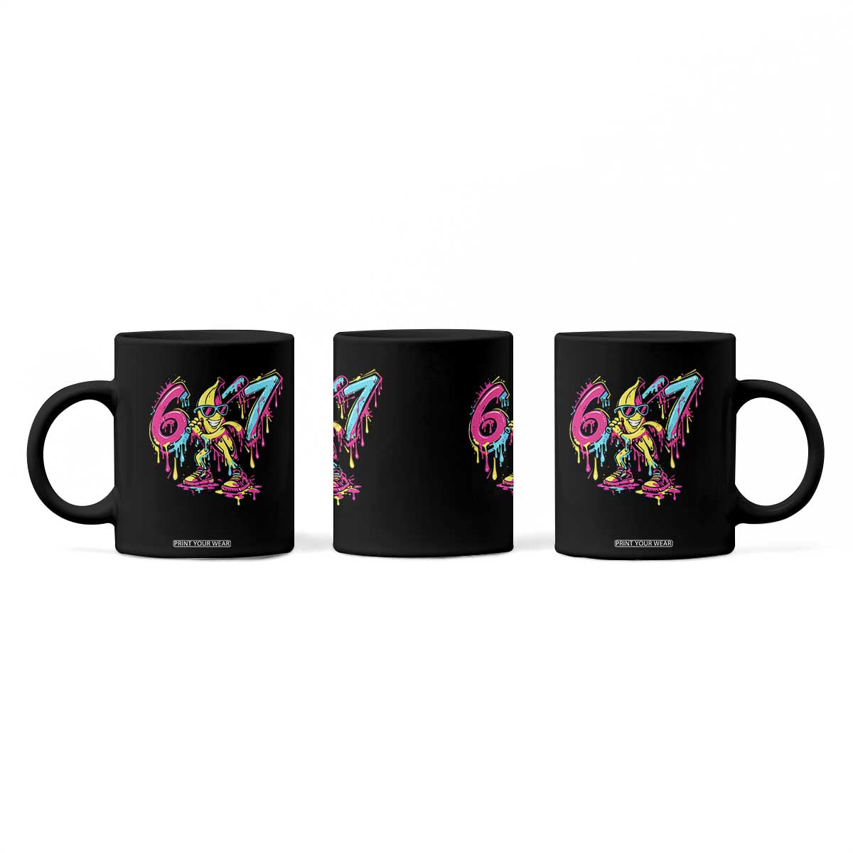 Funny 67 Banana Baseball Drip Ice Cream Six Seven Meme Coffee Mug TS11 Print Your Wear