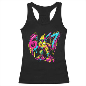 Funny 67 Banana Baseball Drip Ice Cream Six Seven Meme Racerback Tank Top TS11 Black Print Your Wear