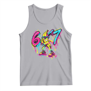 Funny 67 Banana Baseball Drip Ice Cream Six Seven Meme Tank Top TS11 Athletic Heather Print Your Wear