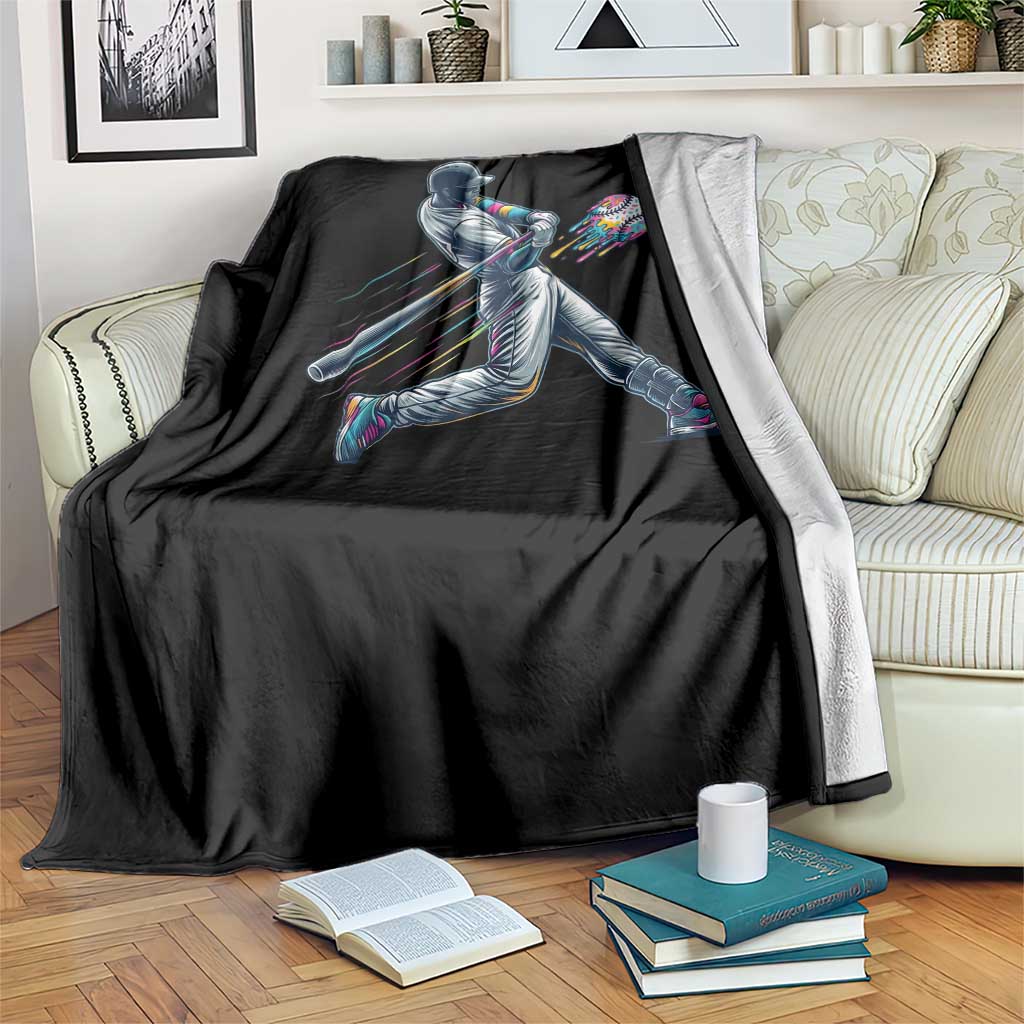 Ice Cream Baseball Player Dripping Game Day Throw Blanket TS11 Print Your Wear
