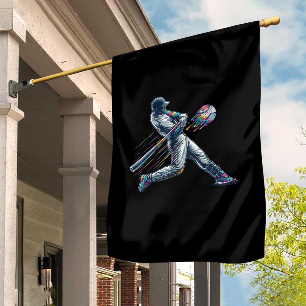 Ice Cream Baseball Player Dripping Game Day Garden Flag TS11 Print Your Wear