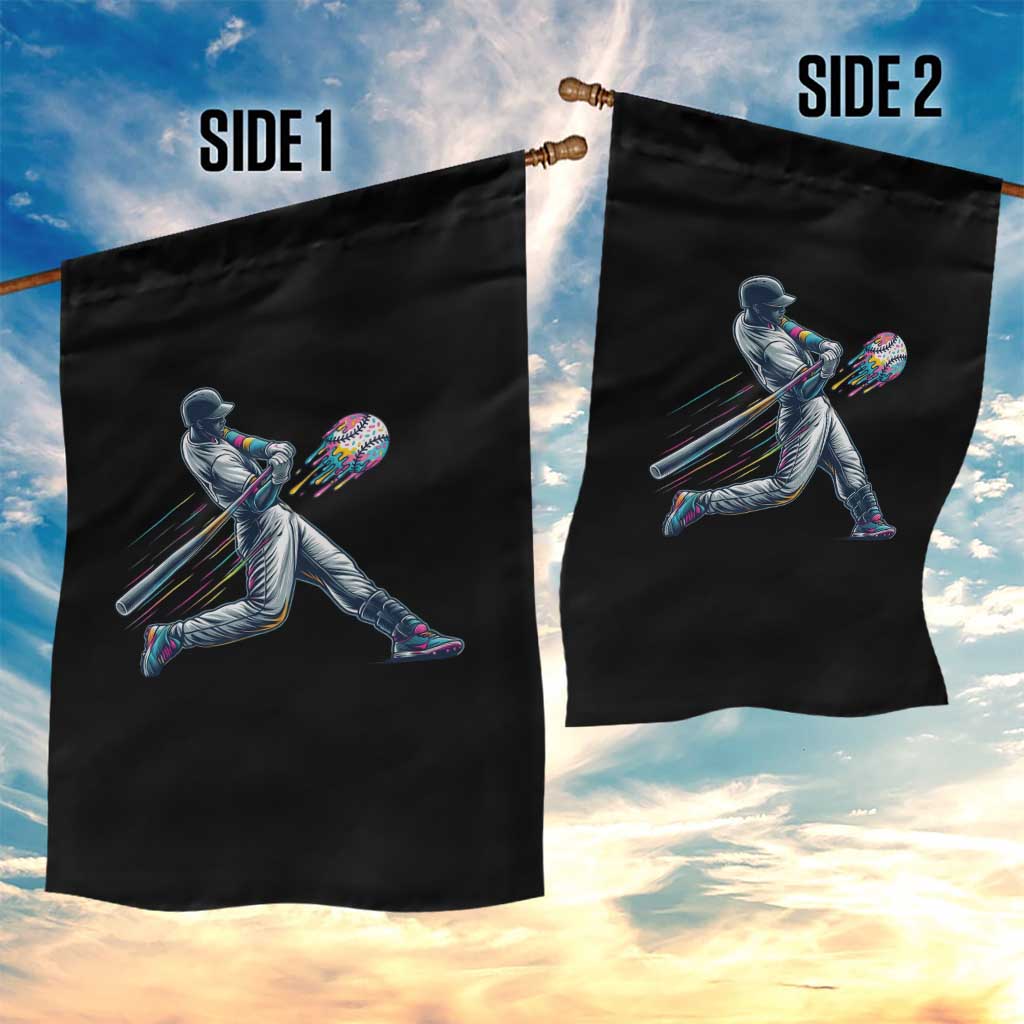Ice Cream Baseball Player Dripping Game Day Garden Flag TS11 Print Your Wear