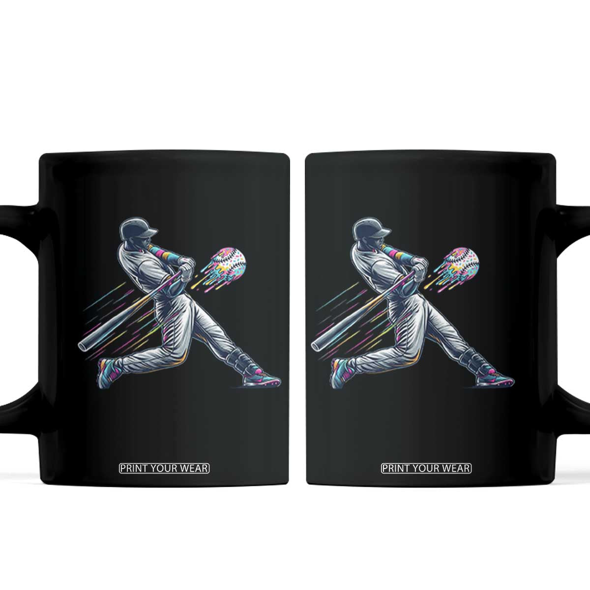 Ice Cream Baseball Player Dripping Game Day Coffee Mug TS11 Black Print Your Wear