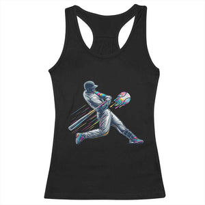 Ice Cream Baseball Player Dripping Game Day Racerback Tank Top TS11 Black Print Your Wear