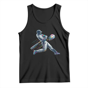 Ice Cream Baseball Player Dripping Game Day Tank Top TS11 Black Print Your Wear
