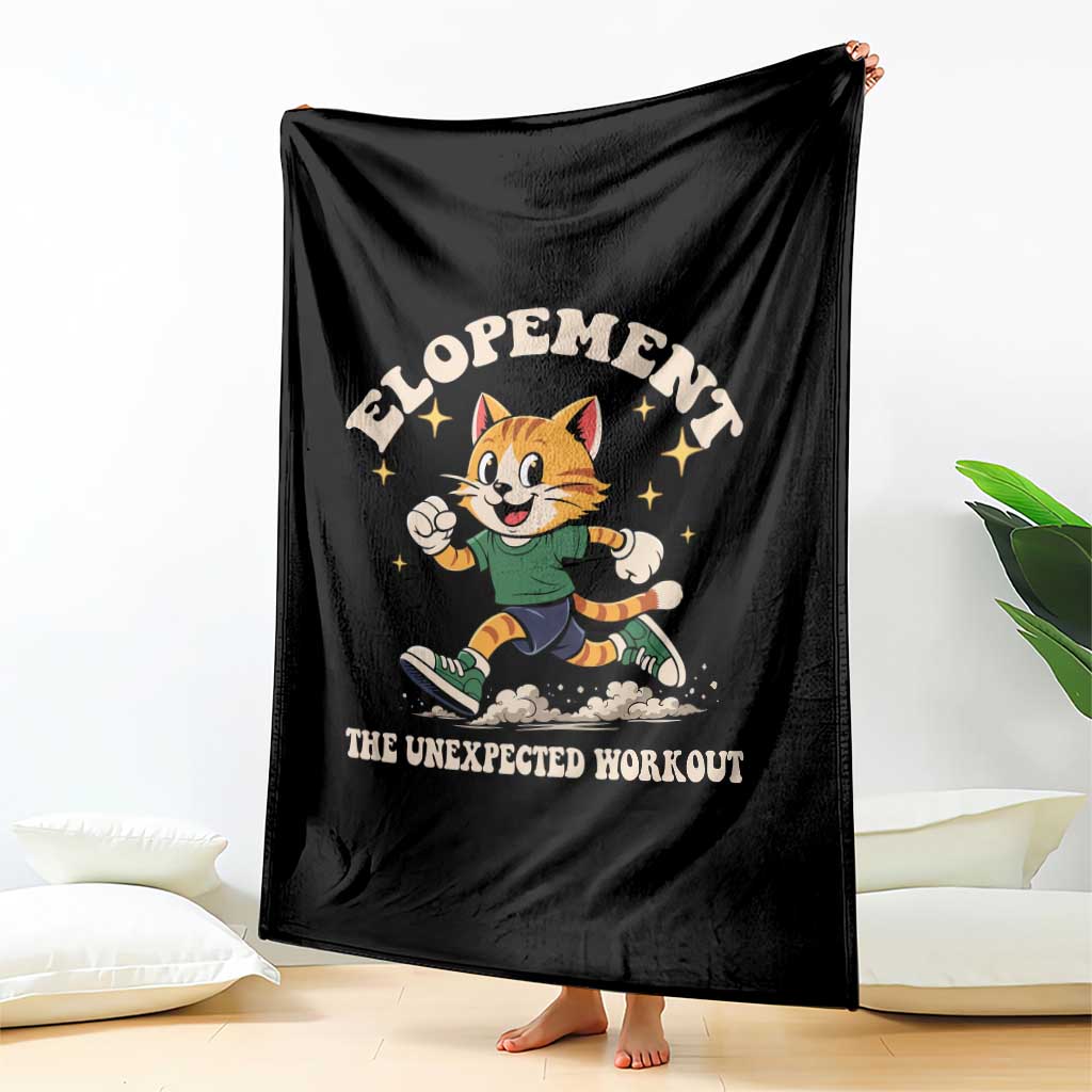 Elopement The Unexpected Workout Throw Blanket Autism Neurodiversity Cat TS11 Print Your Wear