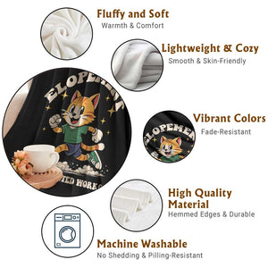 Elopement The Unexpected Workout Throw Blanket Autism Neurodiversity Cat TS11 Print Your Wear