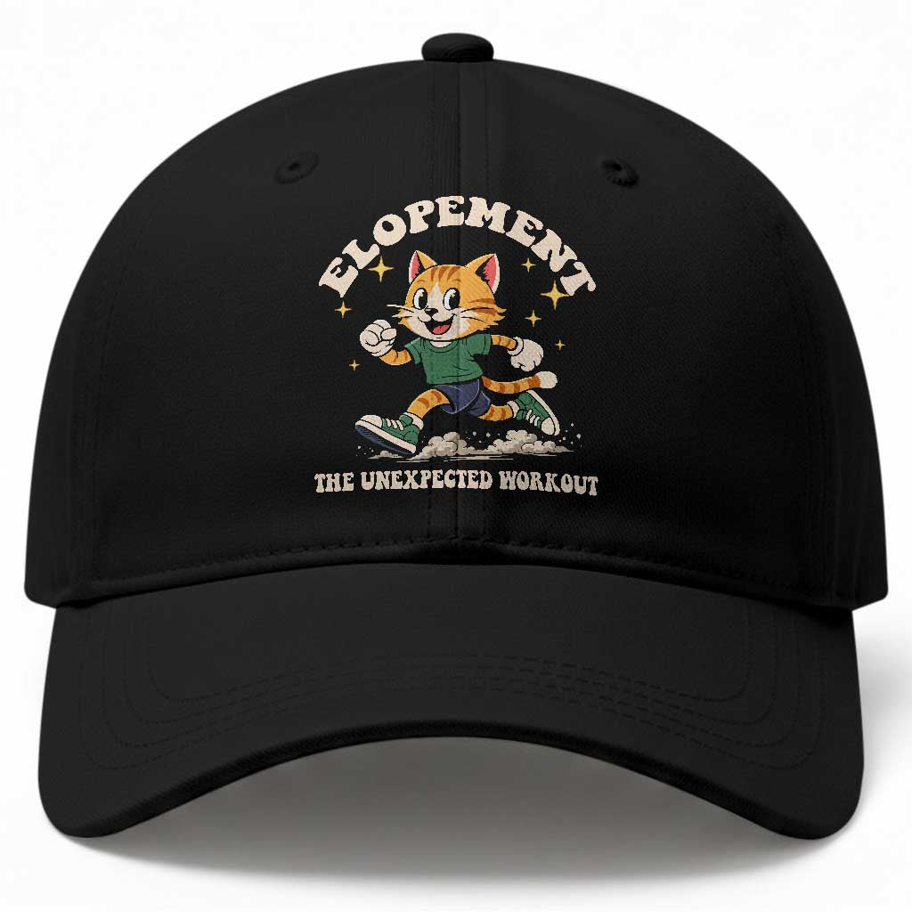 Elopement The Unexpected Workout Baseball Cap Autism Neurodiversity Cat TS11 Print Your Wear