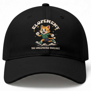 Elopement The Unexpected Workout Baseball Cap Autism Neurodiversity Cat TS11 Print Your Wear