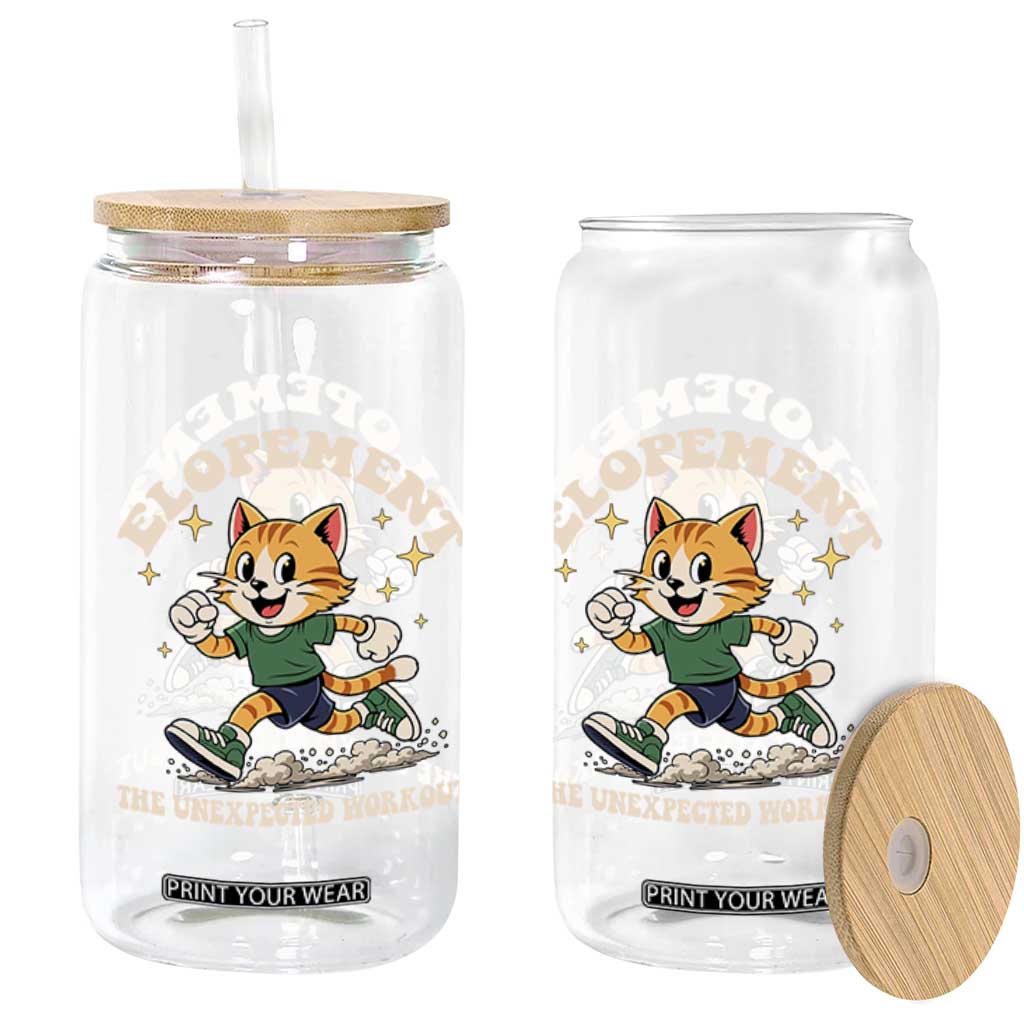 Elopement The Unexpected Workout Glass Can Autism Neurodiversity Cat TS11 Print Your Wear