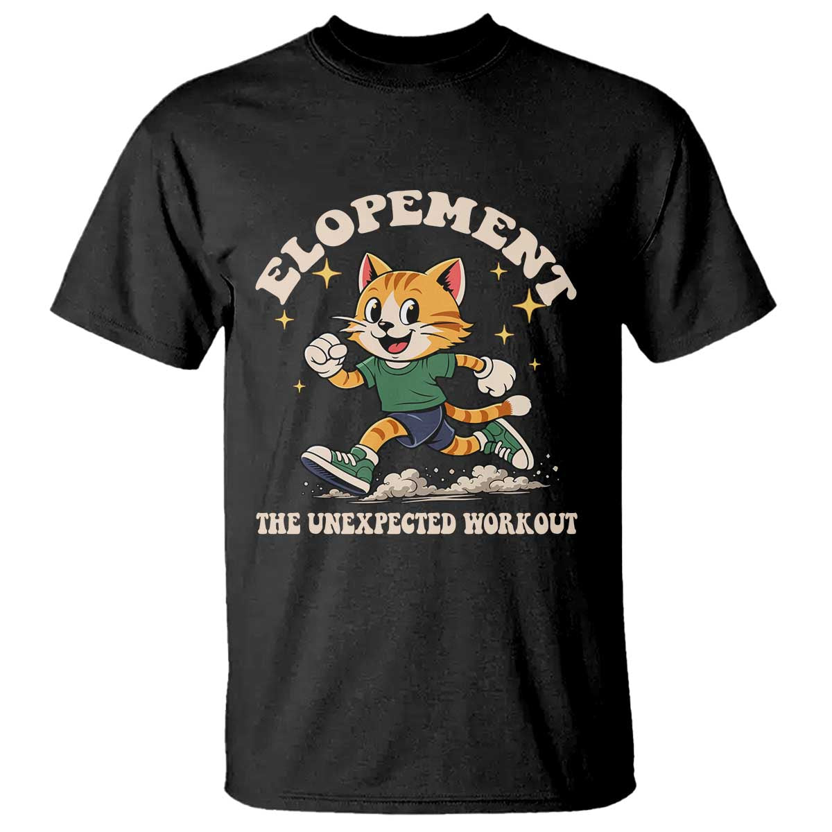 Elopement The Unexpected Workout T Shirt Autism Neurodiversity Cat TS11 Black Print Your Wear
