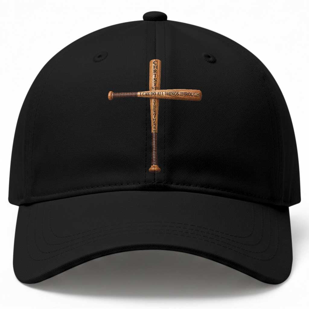 Christian Baseball Baseball Cap I Can Do All Things Through Christ Who Strengthens Me TS11 Print Your Wear