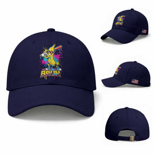 Funny Bruh Banana Baseball Drip Ice Cream Sports Splatter Baseball Cap TS11 Baseball Cap Universal Fit Dark Blue Print Your Wear