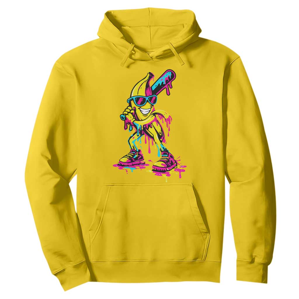 Funny Banana Baseball Drip Ice Cream Splatter Hoodie TS11 Daisy Print Your Wear