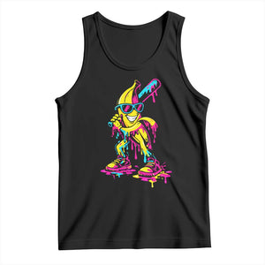 Funny Banana Baseball Drip Ice Cream Splatter Tank Top TS11 Black Print Your Wear