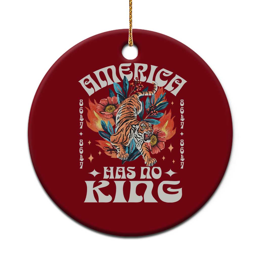 Funny America Has No King 8647 Ceramic Ornament Vintage Boho Orange Tiger TS11 1pc Red Print Your Wear
