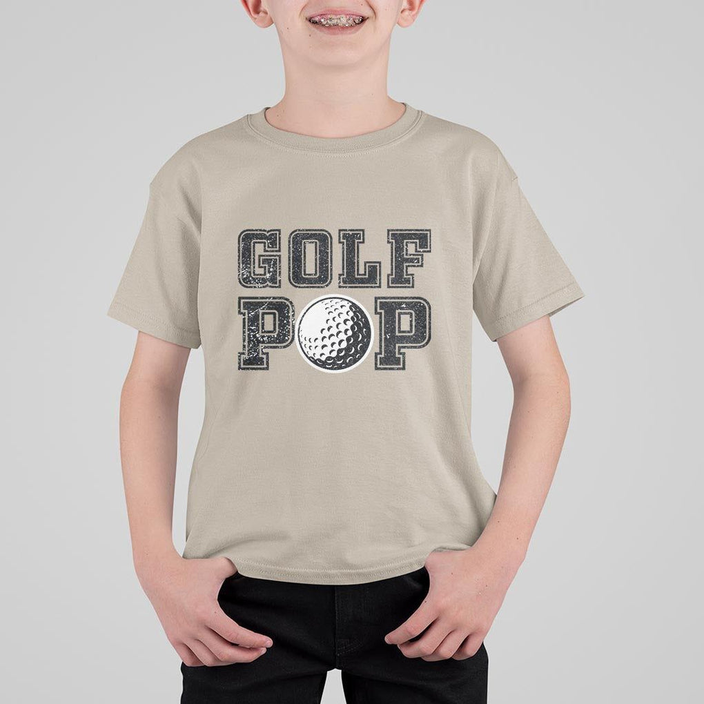 Golf Dad T Shirt For Kid Golf Pop Master Father's Day TS11 Sand Print Your Wear