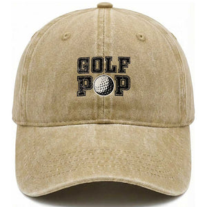 Golf Dad Washed Cotton Baseball Cap Golf Pop Master Father's Day TS11 Print Your Wear