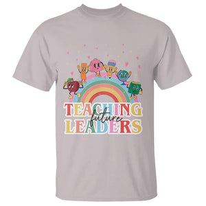 Teacher T Shirt Teaching Future Leaders Retro Groovy Education Back To School TS11 Ice Gray Print Your Wear