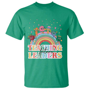 Teacher T Shirt Teaching Future Leaders Retro Groovy Education Back To School TS11 Irish Green Print Your Wear